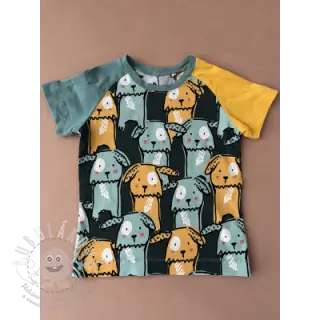 Úplet Funny dogs dark green