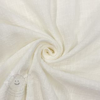 Bavlněná látka SLUB WASHED off white