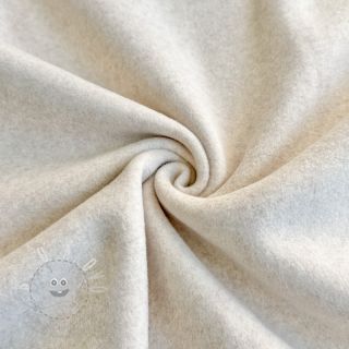 Fleece COTTON beige melange ORGANIC