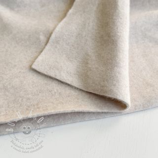 Fleece COTTON beige melange ORGANIC