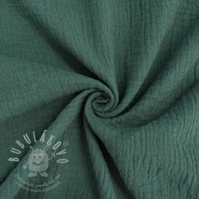 Dvojitá gázovina/mušelín old green ORGANIC