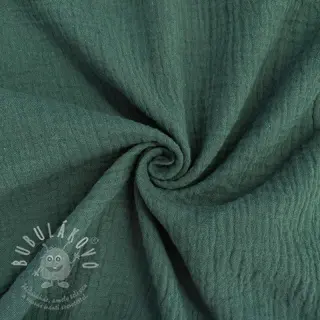 Dvojitá gázovina/mušelín old green ORGANIC