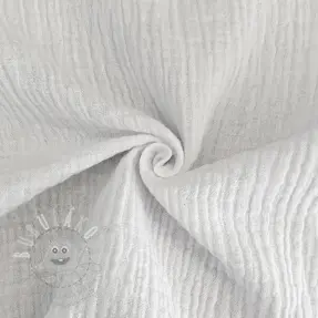 Dvojitá gázovina/mušelín white ORGANIC