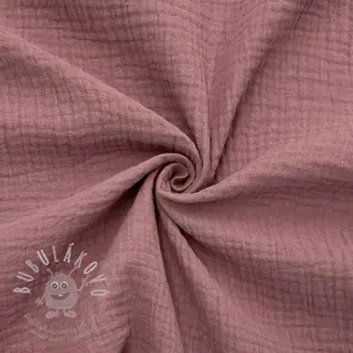 Dvojitá gázovina/mušelín light lilac ORGANIC