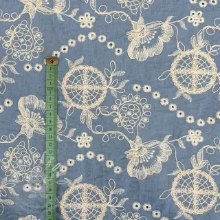 Bavlněná látka JEANS Embroidery Buttercup