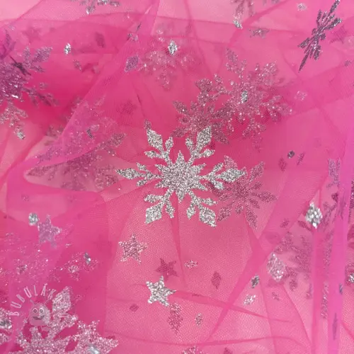 Levně Tyl na TUTU Crystal fuchsia