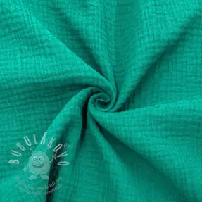 Dvojitá gázovina/mušelín dark teal