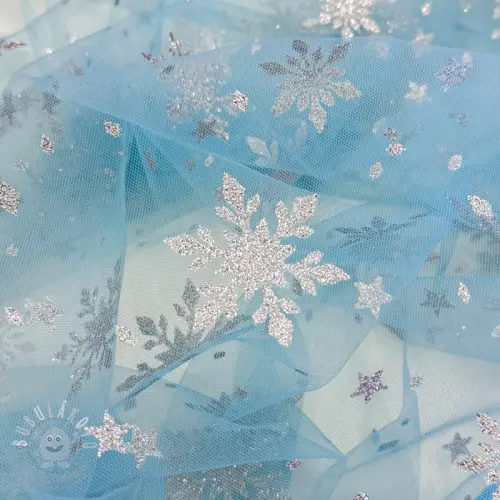 Levně Tyl na TUTU Crystal light aqua
