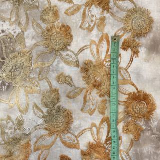 Bavlněná látka TIE DYE EMBROIDERY Swingy design A