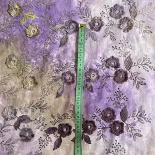 Bavlněná látka TIE DYE EMBROIDERY Poppy design J