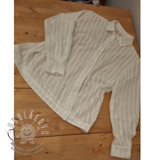 Bavlněná látka VOILE LUREX Stripe white