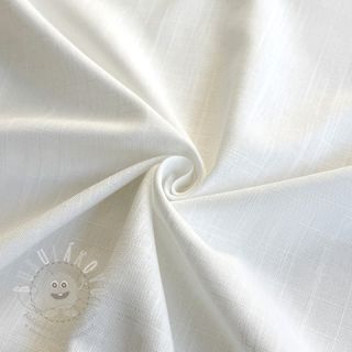 Viskóza se lnem PREMIUM off white