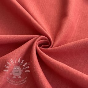 Viskóza se lnem PREMIUM dark coral