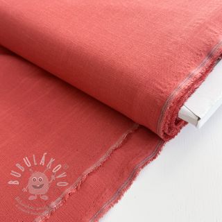 Viskóza se lnem PREMIUM dark coral