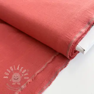 Viskóza se lnem PREMIUM dark coral