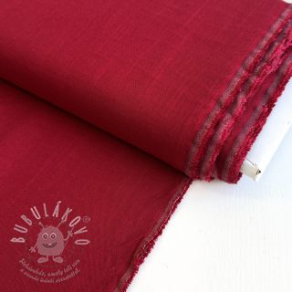 Viskóza se lnem PREMIUM dark red