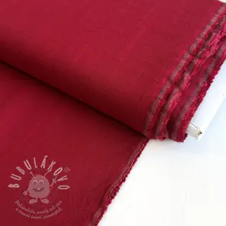 Viskóza se lnem PREMIUM dark red