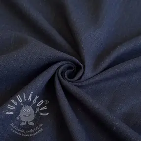 Viskóza se lnem PREMIUM navy blue
