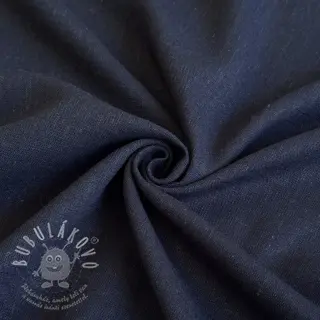 Viskóza se lnem PREMIUM navy blue