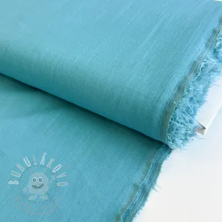 Viskóza se lnem PREMIUM ocean blue