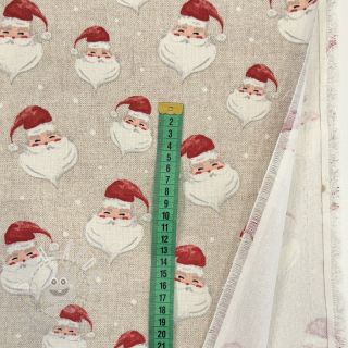 Dekorační látka premium Santa Funny Face