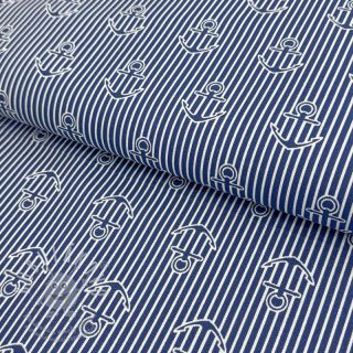 Dekorační látka premium Iconic Anchor Stripe