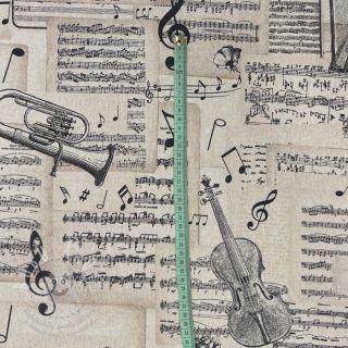 Dekorační látka Linenlook Music Notes
