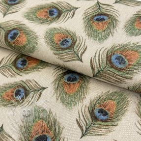 Dekorační látka Linenlook Peacock Feather Chique