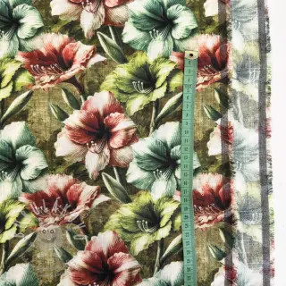 Viskóza se lnem Azalea design C digital print