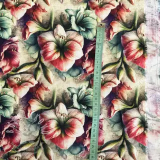 Viskóza se lnem Azalea design A digital print