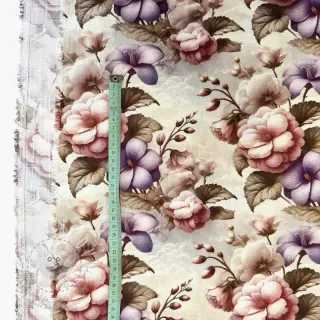Viskóza se lnem Casia design C digital print