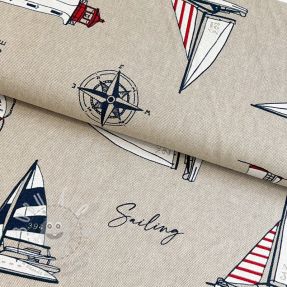 Dekorační látka Linenlook Sailing yacht club