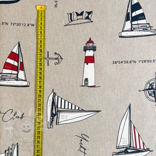 Dekorační látka Linenlook Sailing yacht club