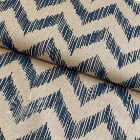 Dekorační látka Linenlook Wavy stripes navy