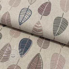 Dekorační látka Linenlook Scandi retro leaf