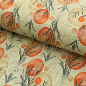 Úplet VISCOSE Enjoy The Silence orange digital print
