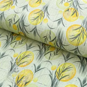 Úplet VISCOSE Enjoy The Silence lemon digital print
