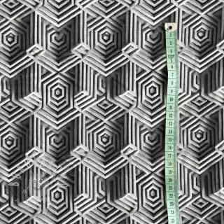 Úplet VISCOSE Structure grey digital print