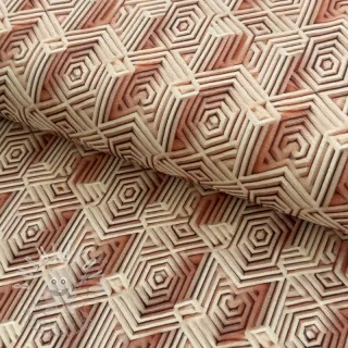 Úplet VISCOSE Structure beige digital print