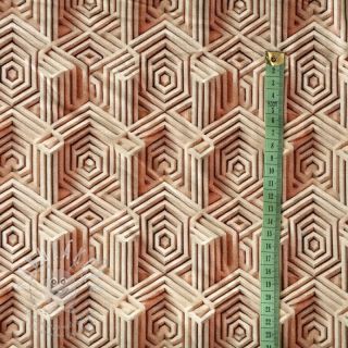 Úplet VISCOSE Structure beige digital print