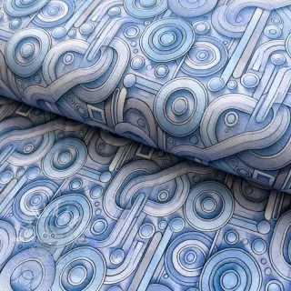 Úplet VISCOSE Unity blue digital print