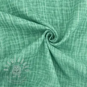 Dvojitá gázovina/mušelín Vintage green