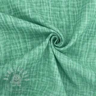 Dvojitá gázovina/mušelín Vintage green