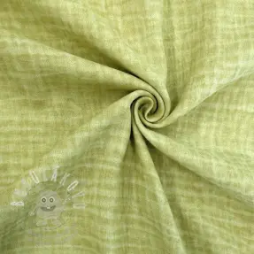 Dvojitá gázovina/mušelín Vintage lime