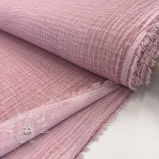 Dvojitá gázovina/mušelín Vintage old pink