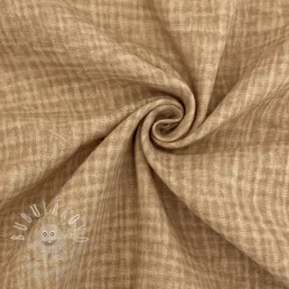 Dvojitá gázovina/mušelín Vintage camel