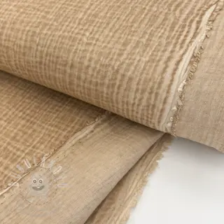 Dvojitá gázovina/mušelín Vintage camel