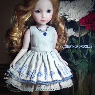 Len předepraný 170 g light blue