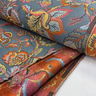 Dekorační látka jacquard Inaya ciel