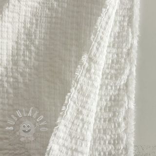 Bavlněná látka STRETCH Baby off white